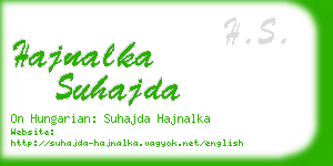 hajnalka suhajda business card